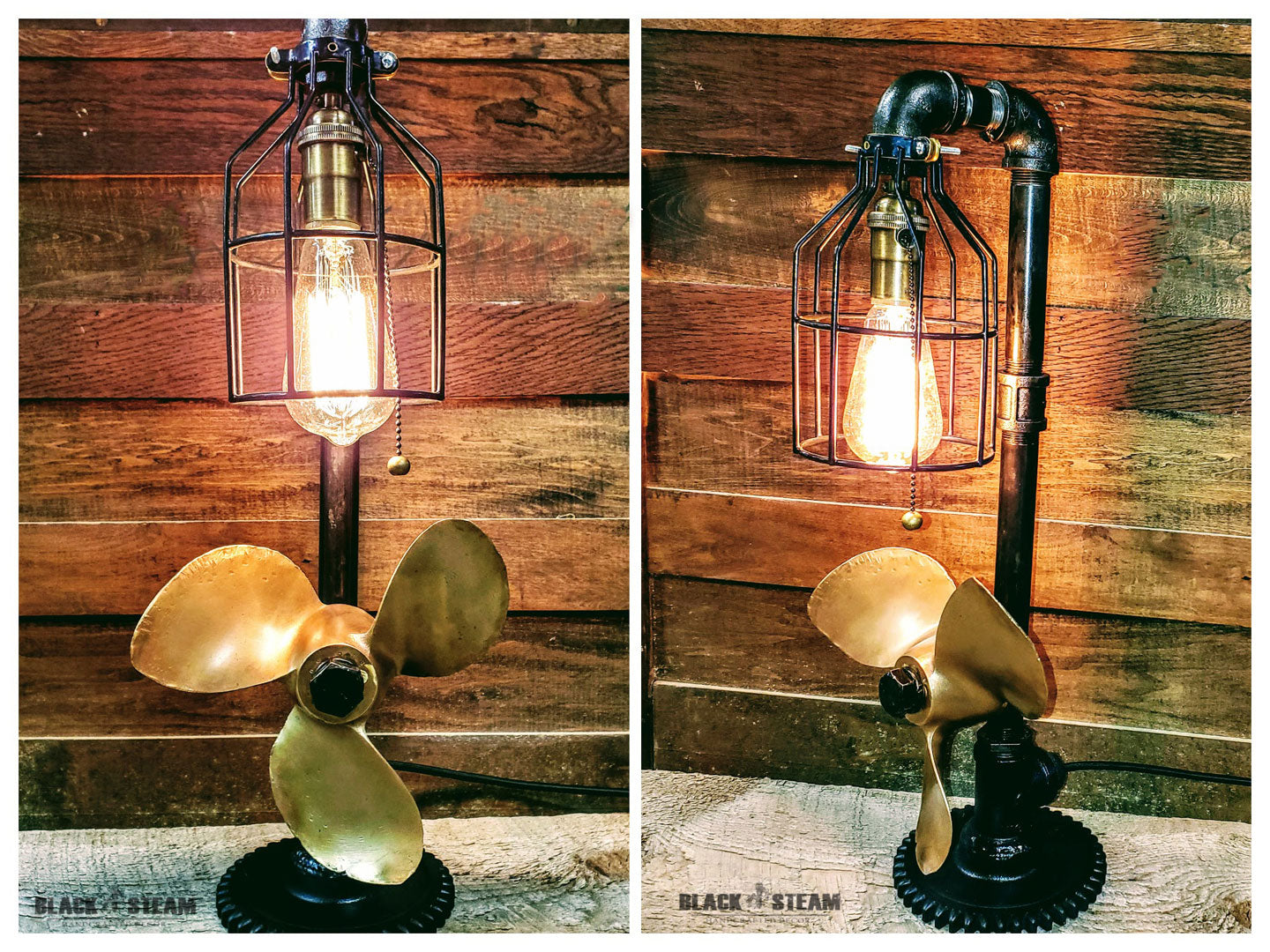 Brass Boat Motor Propeller Lamp 1803