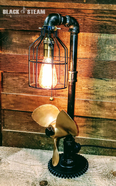 Brass Boat Motor Propeller Lamp 1803