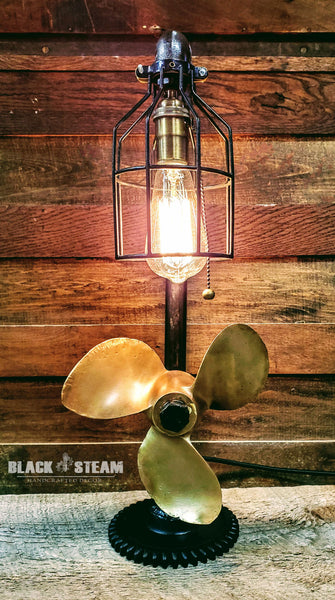 Brass Boat Motor Propeller Lamp 1803