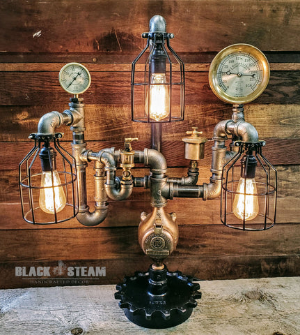 Antique Steam Gauge Lamp 1805