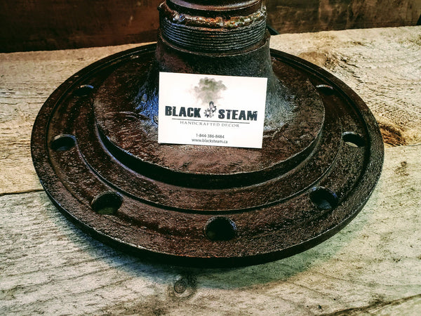 Rusty Cast Iron Funnel Lamp 1806